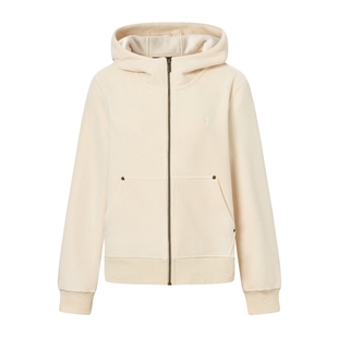 POLOWALK女式外套2025秋季新品简约休闲百搭连帽摇粒绒女装外套