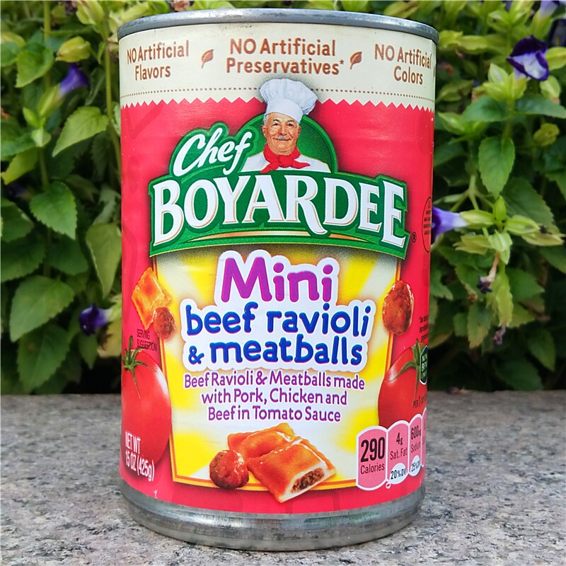 Chef Boyardee Beef Ravioli American Instant Pasta, Macaroni and Beef Wonton cans thumbnail 7