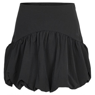 moussy 夏季新品甜美元气高腰花苞蓬蓬半身裙女028ISA31-2331