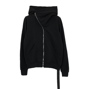 暗黑高街RO风经典新款男女情侣外套纯棉磨毛斜拉链巫师帽卫衣外套