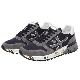 拉夫米普亚达秋季运动休闲鞋男真皮透气欧洲百搭时尚483米字潮鞋