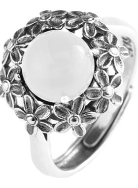 和田玉蛋面戒指本月新品限时优惠