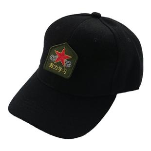 小学生棒球帽男童帽子新款女宝宝红五星儿童鸭舌帽春秋遮阳作训帽