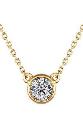 玫瑰金黄金米奇耳朵锁骨链