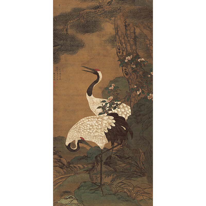 明代松鹤延年真迹数字临摹名画