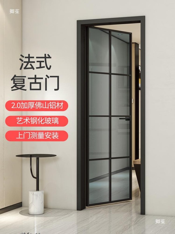 法式复古门老铁门阳台门海棠花别墅浴室门洗手间酒店推拉门