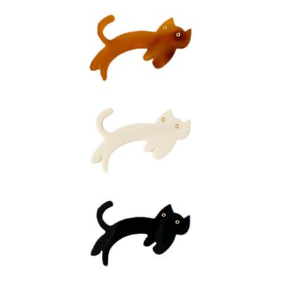 韩国小众设计醋酸小猫边夹