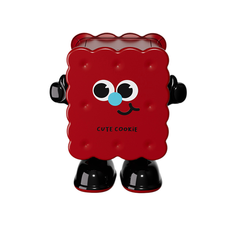 可爱卡通饼干造型垃圾桶儿童家用高颜值双桶可移动创意带盖收纳桶