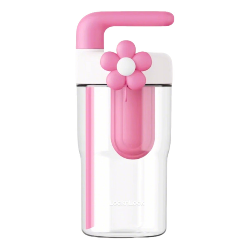 乐扣乐扣双饮吸管杯女生高颜值Tritan水杯学生大容量夏日便携杯子