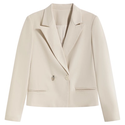 达佳诗灰色面试正装套装女小个子西装外套轻职场通勤穿搭职业西服