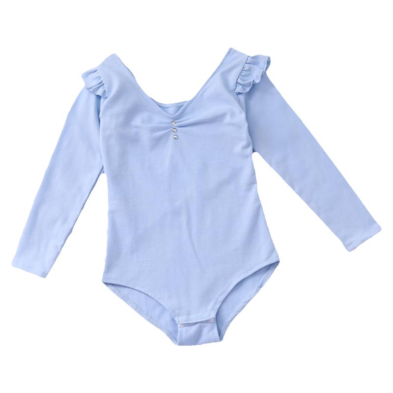 儿童舞蹈服装女童练功服幼儿芭蕾舞中国舞蓬蓬裙考级服纯棉长短袖