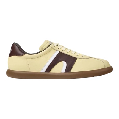 代购Camper女士休闲鞋透气鞋垫柔软缓震环保工艺运动鞋浅黄色