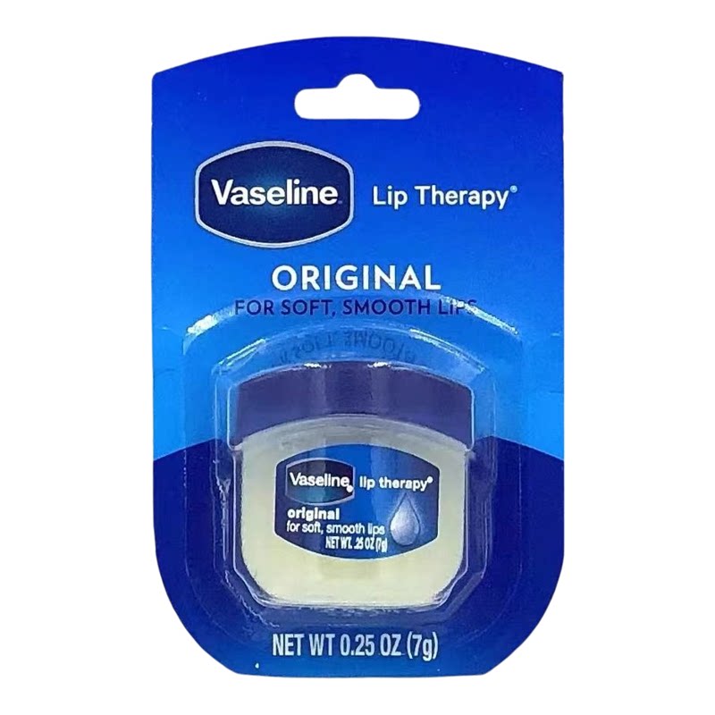 Vaseline凡士林迷你原味润唇膏7g修护润唇膏旅行装夜间使用保湿版