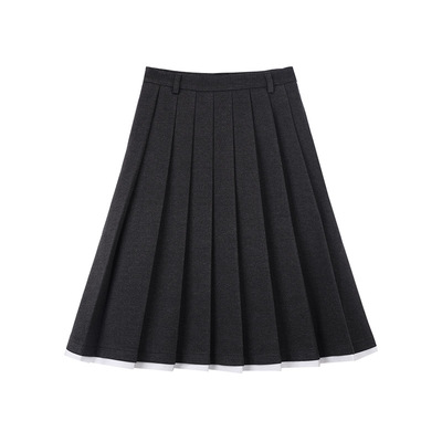 SourceWithU毛呢马甲衬衫百褶裙