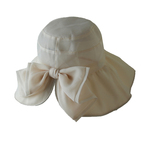 防晒大檐遮阳帽女夏季甜美蝴蝶结渔夫帽女可折叠遮脸百搭显瘦帽子