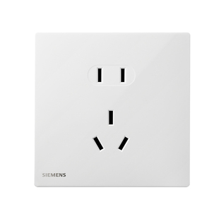 西门子开关插座致昕雅白色薄型大间距五孔20W快充86暗装家装面板