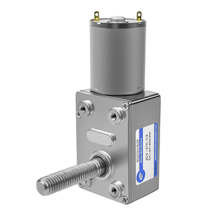 JGY370涡轮蜗杆微型直流减速电机M8螺杆12v24v调速小马达可正反转