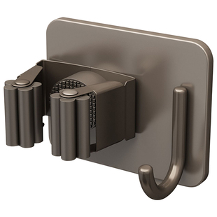 拖把挂钩挂架免打孔壁挂卫生间拖布收纳架粘胶强力固定卡扣扫把夹