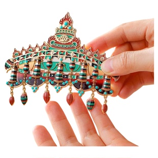 敦煌研究院 莲花宝珠华盖文创冰箱贴凤冠博物馆2025新款金属磁贴