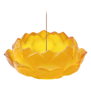 琉璃香炉家用供奉室内莲花香插香座底座香薰炉蚊香盘托檀香熏香炉