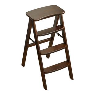 全实木家用人字梯凳可折叠登高架台阶垫脚凳多功能两用厨房高脚凳