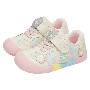 泰兰尼斯童鞋冬季新品311幼儿园鞋室内加绒女童甜美休闲入园板鞋