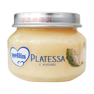 意大利原装美林MELLIN6个月宝宝辅食泥肉泥婴儿食品比目鱼蔬菜泥