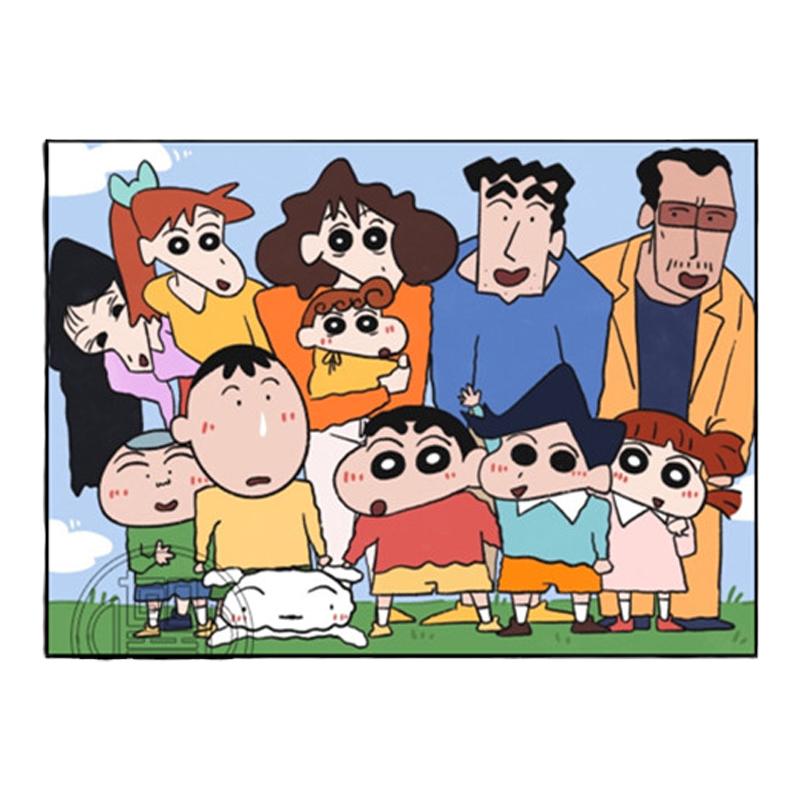 钻石画满钻蜡笔小新一家