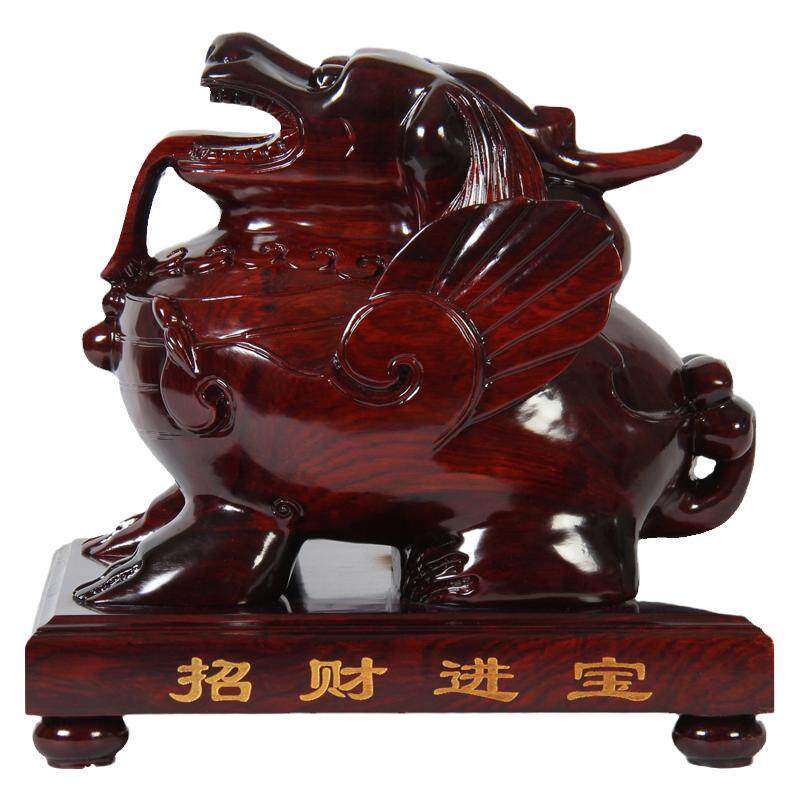 东阳玄关红木招财貔貅动物工艺品