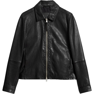 ALLSAINTS男士水洗复古皮衣Erol真皮夹克外套泽西风春季通勤款