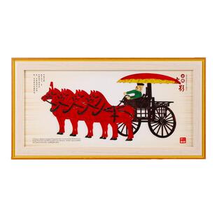 皮影摆件西安文创纪念品皮影相框装饰画民俗文化景点