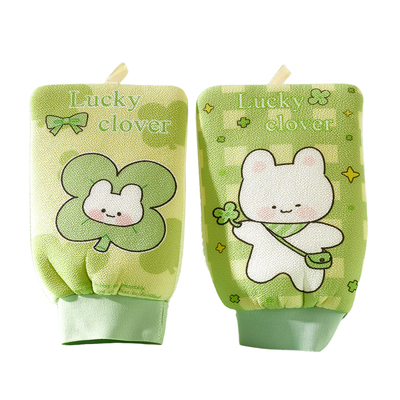 四叶草浴花二合一搓澡巾女士专用强劲下泥不易伤肤搓澡神器洗澡巾