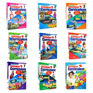 加拿大小学教材英文原版Popular Complete Canadian Curriculum 4科教材 英语数学科学 练习册Math Social Studies Science带答案