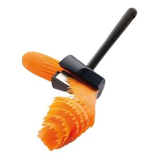 多功能螺旋漏斗切花器胡萝卜黄瓜创意盘饰刨花刀厨房卷花器不锈钢