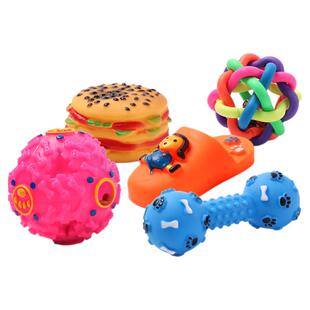 狗狗玩具发声耐咬磨牙训练泰迪金毛怪叫漏食球套装柯基宠物幼犬