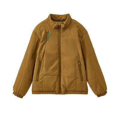 Q21秋冬纯色休闲保暖夹棉外套