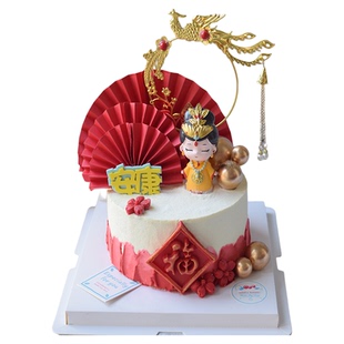 微贝蛋糕【宫廷】动物奶油生日蛋糕父王母后爸妈长辈芒果上海