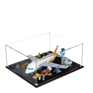 亚克力乐高展示盒适用60262城市组客运飞机城市透明模型收纳盒子