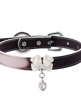 PUPPYRIDER蝴蝶结晶项圈女m