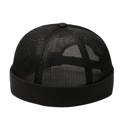 瓜皮帽休闲雅痞夏季透气薄网纱帽