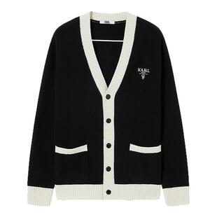 【100%绵羊毛】KARL LAGERFELD学院风针织开衫25秋新品老佛爷男装