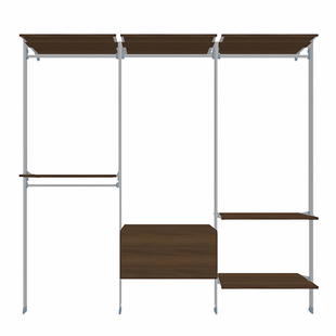 自由组合金属衣柜开放步入式衣帽间定制铝合金立柱卧室转角置物架