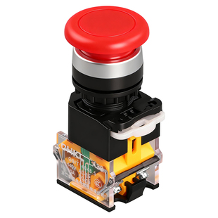 点动自复位蘑菇头按钮开关LA38-11M/ZS自锁电源启动控制22mm