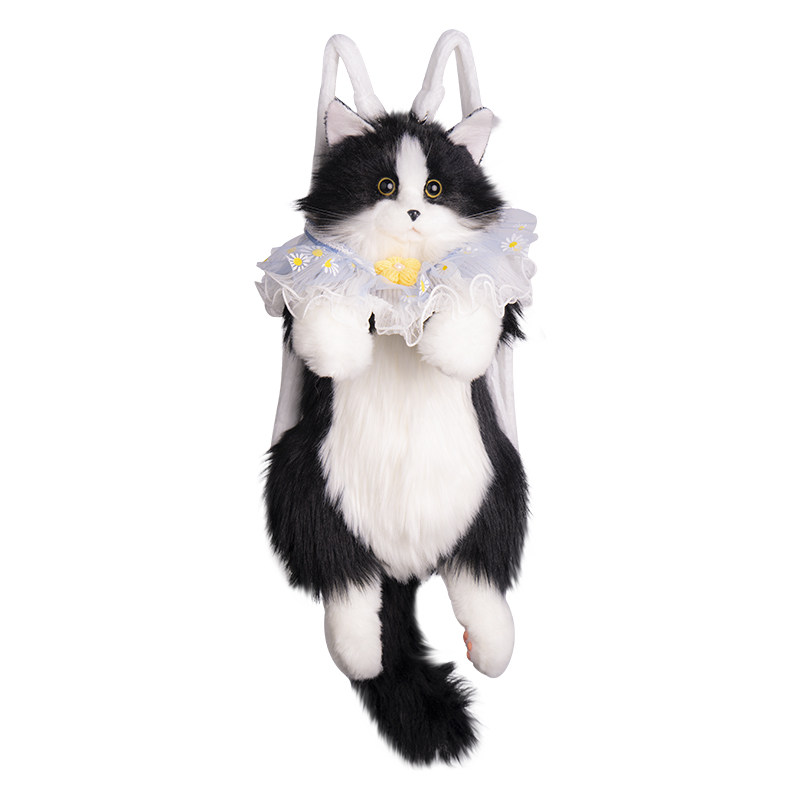 Chongker宠客奶牛猫咪背包仿真玩偶公仔双肩包毛绒玩具生日礼物