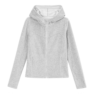 THESOONG/早秋精选100%纯棉绒感卫衣女长袖开衫连帽小个子7936