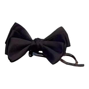 复古百搭蝴蝶结一字夹发夹女2025新款高级感后脑勺抓夹扭扭夹发卡