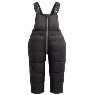 艾可休儿童羽绒裤宝宝背带羽绒裤幼中小童婴儿外穿白鸭绒裤子