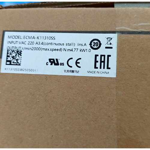 议价台达伺服电机 ECMA-K11310SS，220V输入，1.