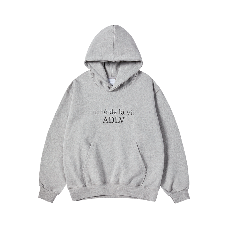 ADLV灰雾渐变连帽卫衣男女同款