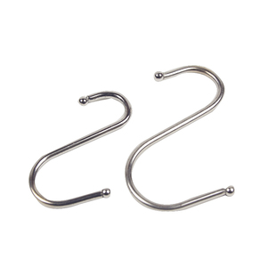万能不锈钢S型铁钩子 厨房S钩金属挂钩s勾 小号 中号 散装15个装